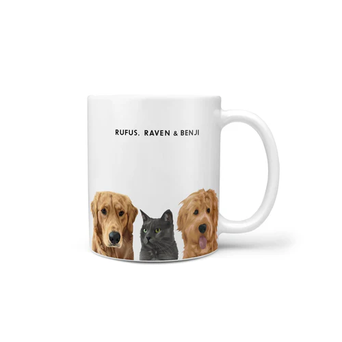 Custom Modern Pet Portrait Mug