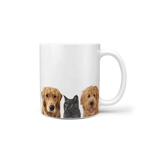 Custom Modern Pet Portrait Mug