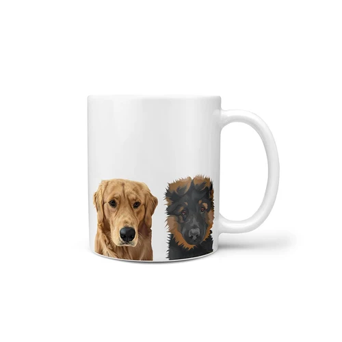 Custom Modern Pet Portrait Mug
