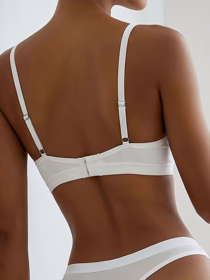 White Lace Bralette Lingerie Set