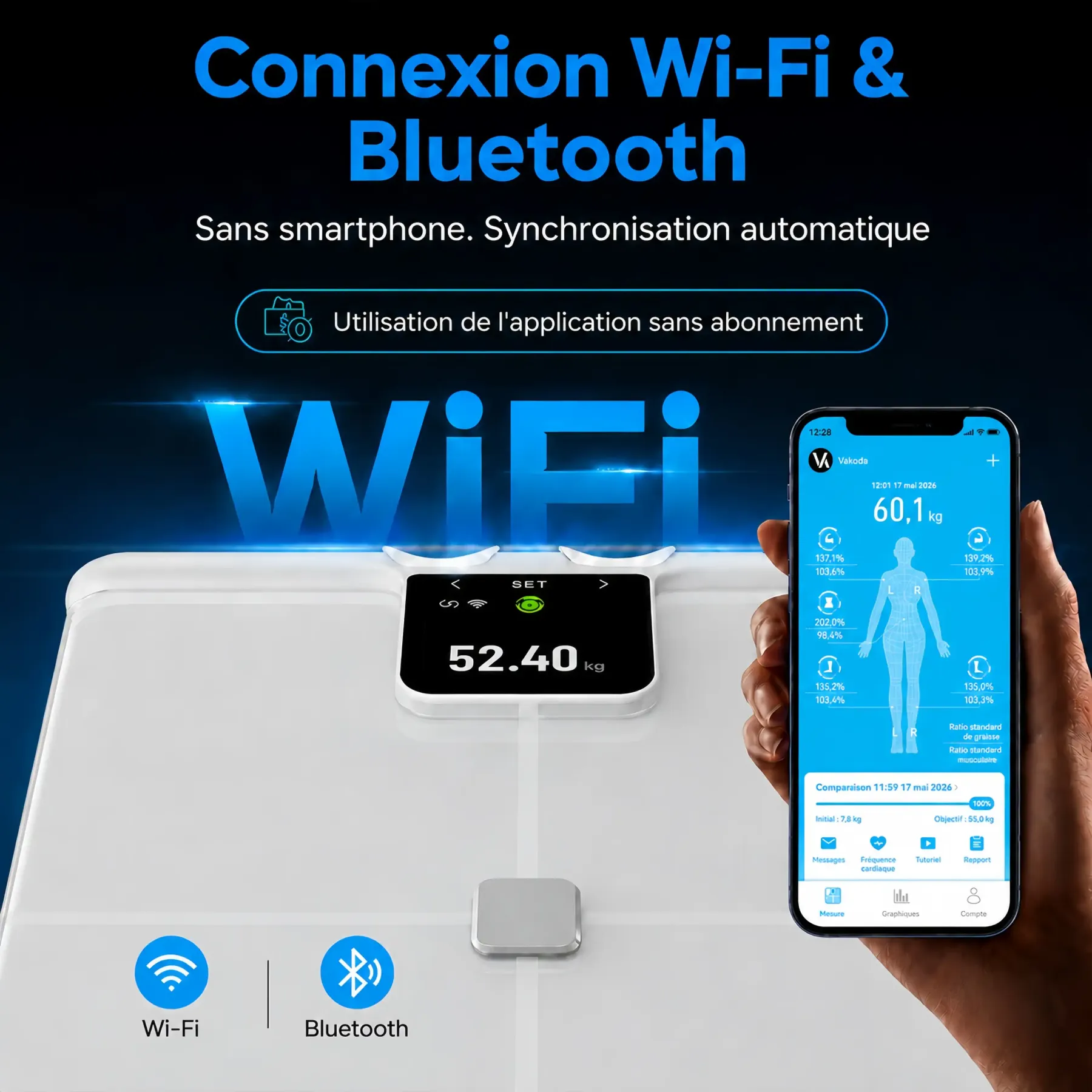 Keepva FitScan – Balance connectée à 8 électrodes
