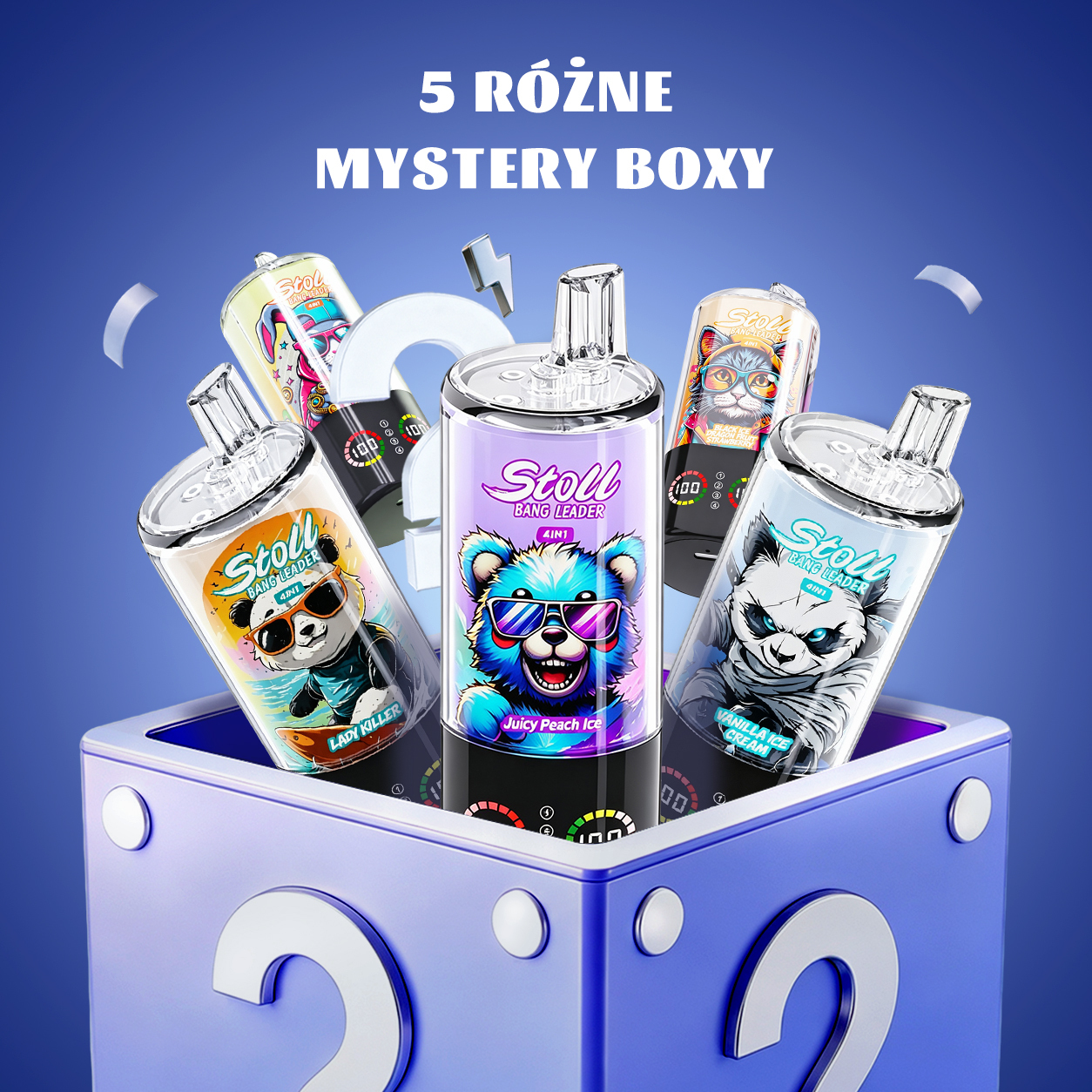 💎 Zestaw 5‑sztukowy BANG LEADER 100000 Puffs Disposable Vape – Obniżka ceny na tajemniczy zestaw!