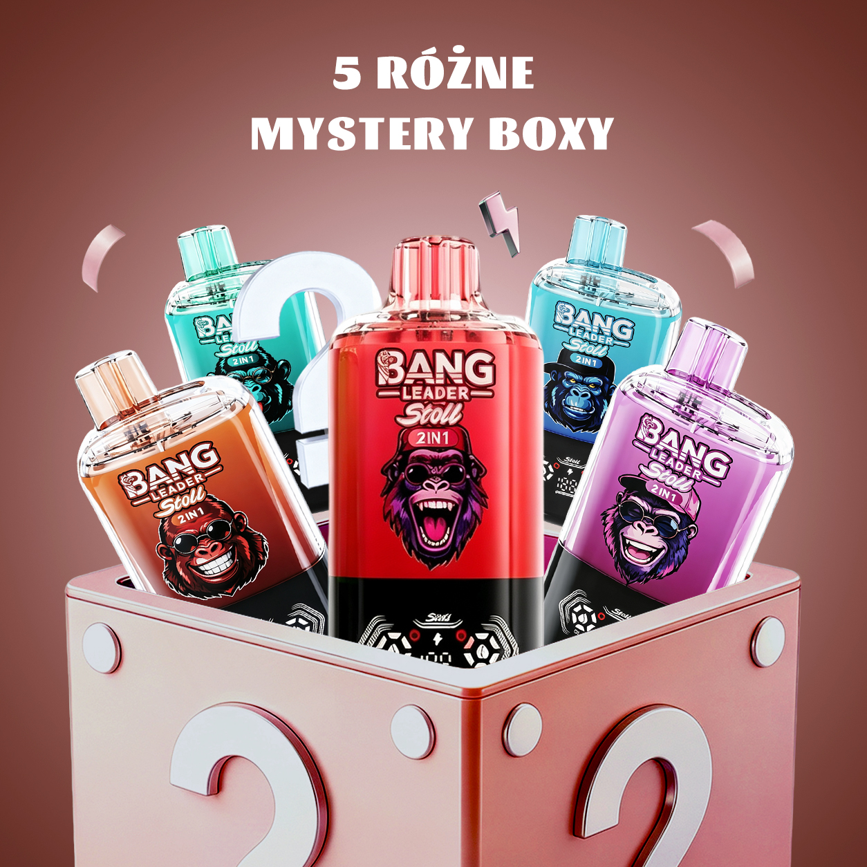 💎 Zestaw 5‑sztukowy BANG LEADER 120000 Puffs Disposable Vape – Obniżka ceny na tajemniczy zestaw!