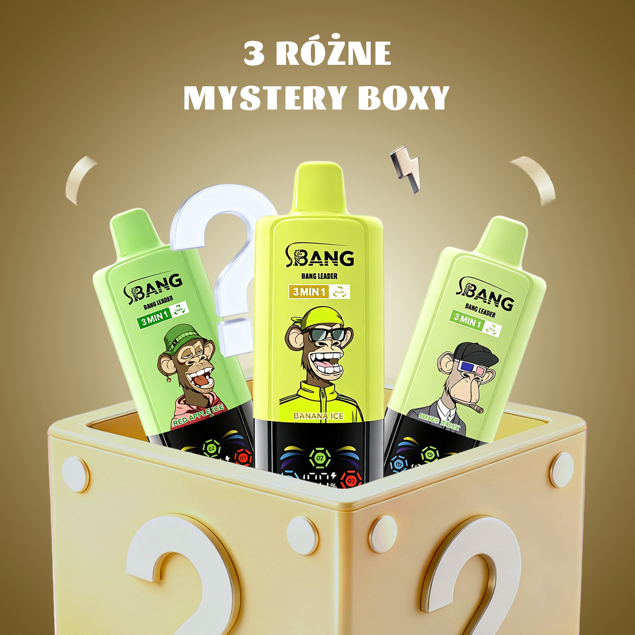 🎁 Zestaw 3‑sztukowy BANG LEADER 85000 Puffs Disposable Vape – Obniżka ceny na tajemniczy zestaw!