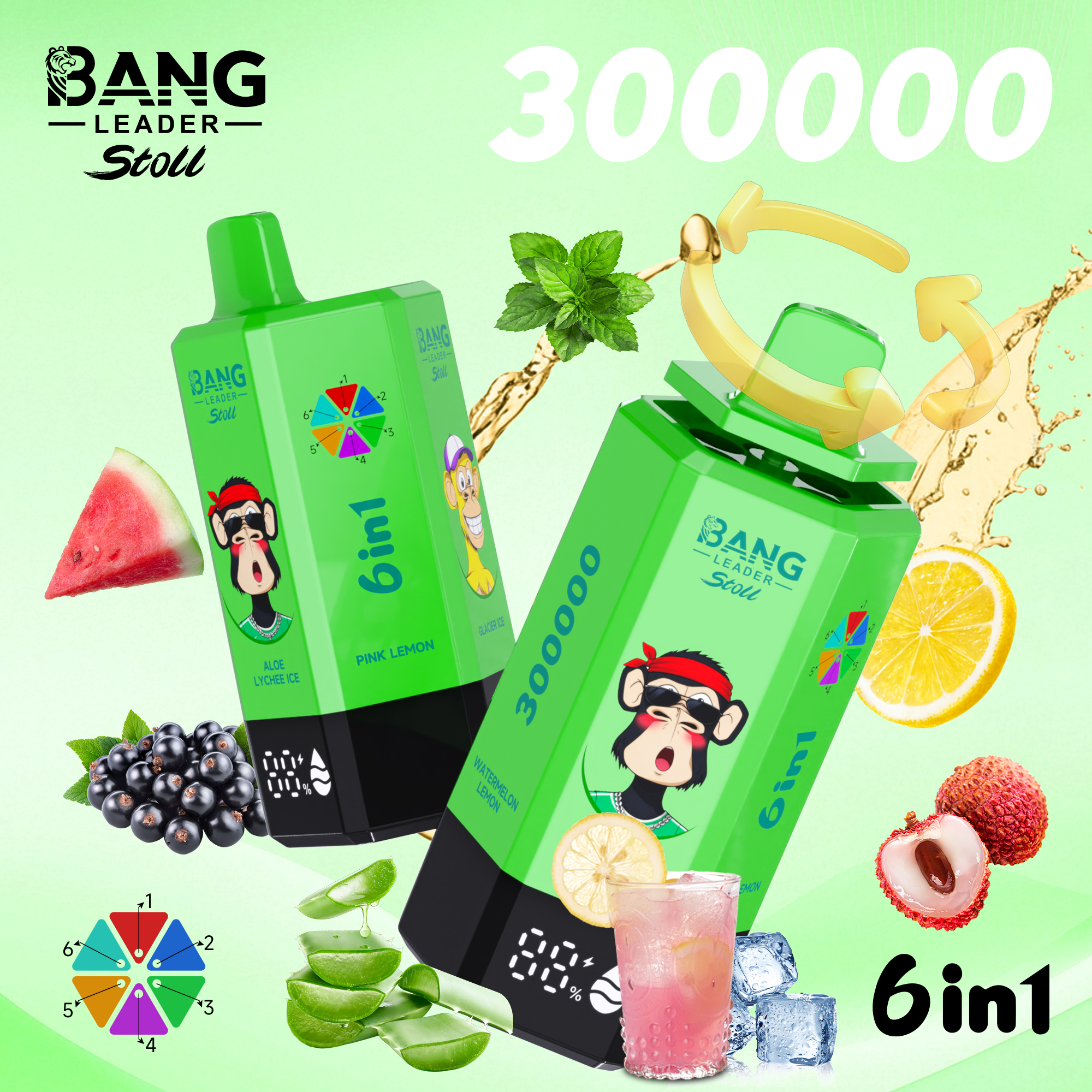 BANG LEGEND 300000 Puffs 6 in1 Flavor Disposable Vape