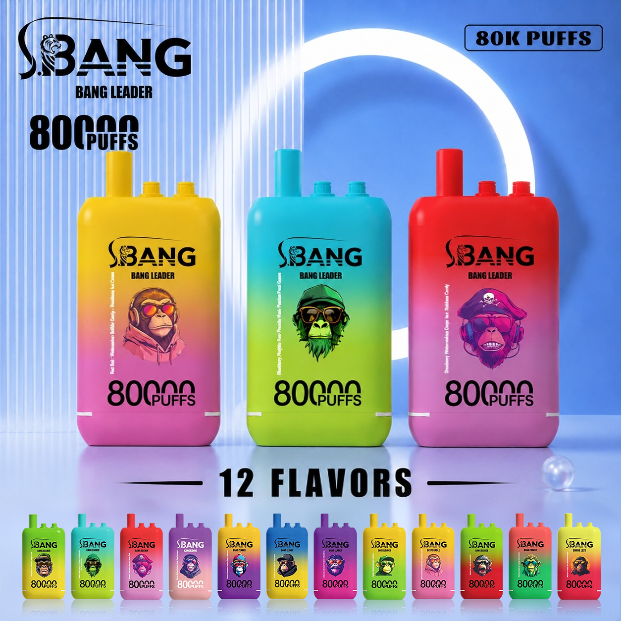 BANG LEADER 80000 Puffs 3 in1 Flavor Disposable Vape
