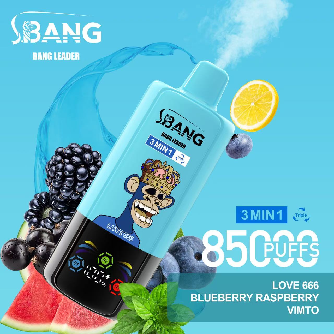BANG LEGEND 85000 Puffs 3 in1 Flavor Disposable Vape