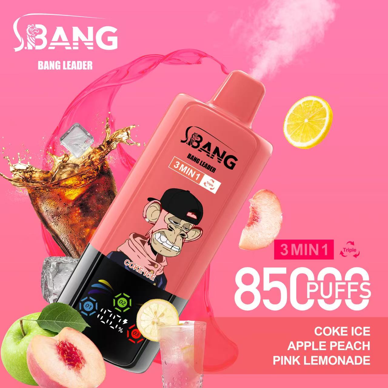 BANG LEGEND 85000 Puffs 3 in1 Flavor Disposable Vape