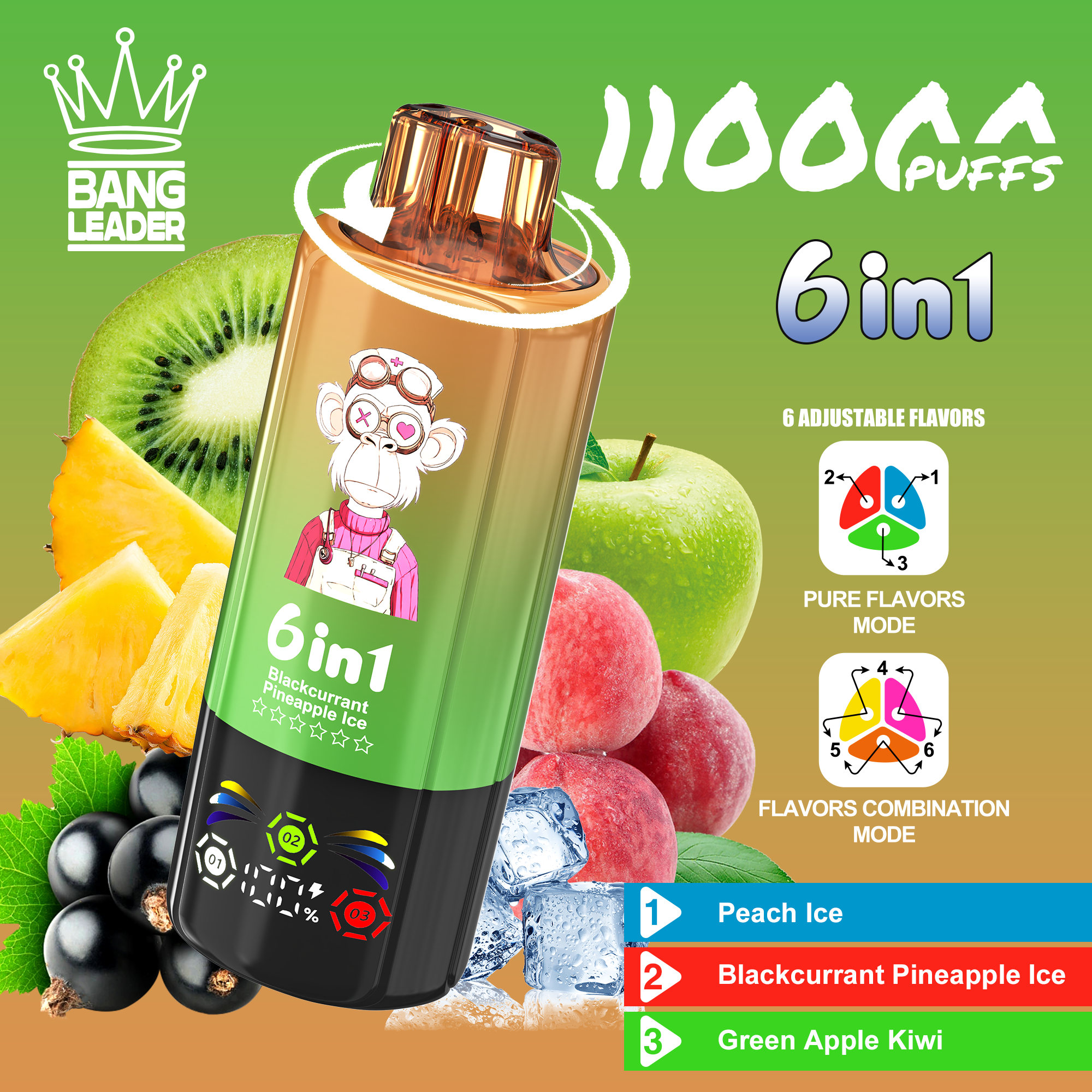 BANG LEGEND 110000 Puffs 6 in1 Flavor Disposable Vape