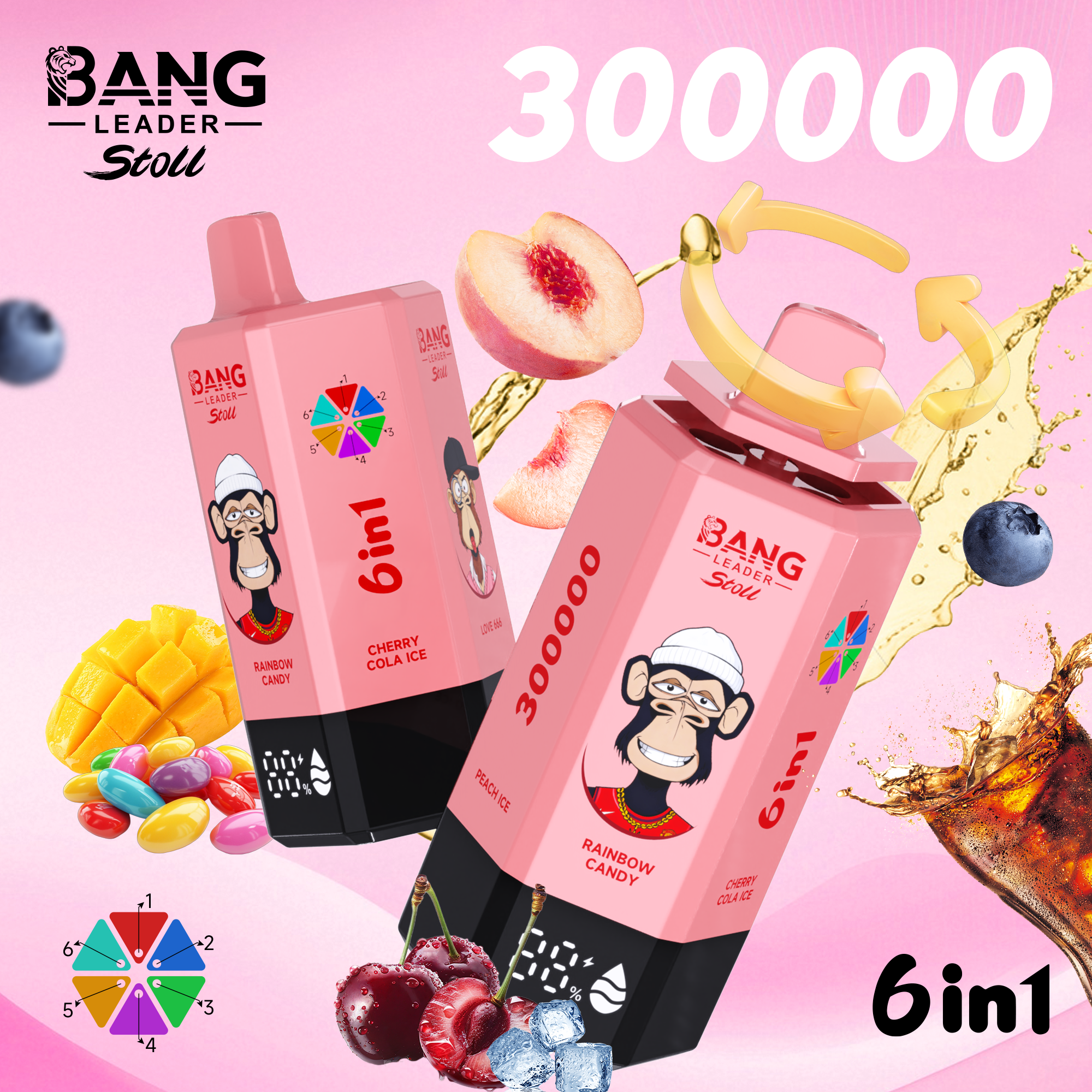 BANG LEGEND 300000 Puffs 6 in1 Flavor Disposable Vape