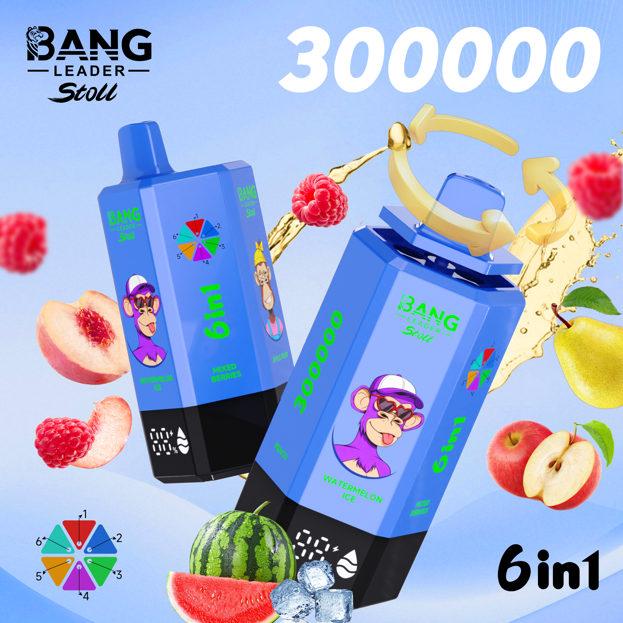 BANG LEGEND 300000 Puffs 6 in1 Flavor Disposable Vape