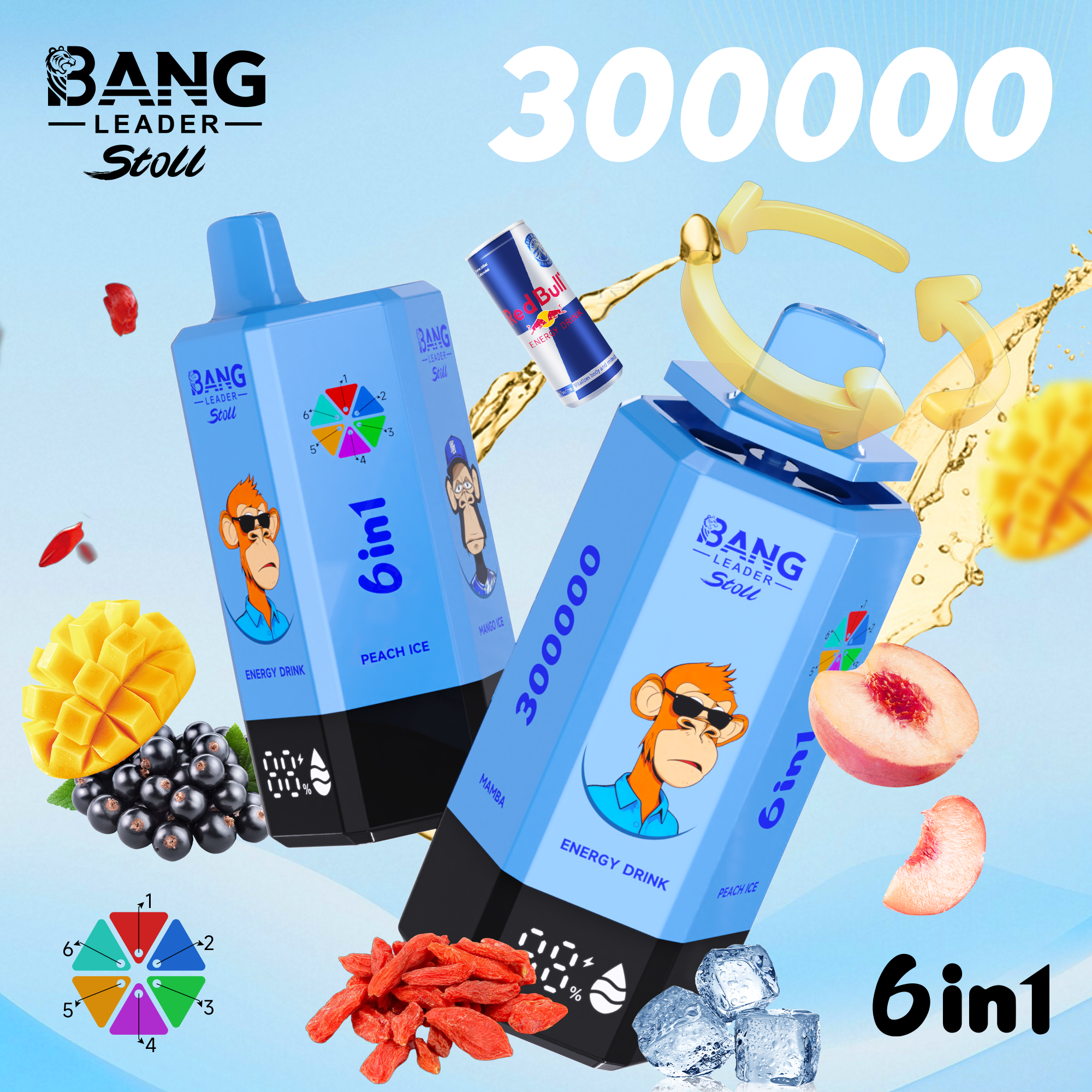 BANG LEGEND 300000 Puffs 6 in1 Flavor Disposable Vape