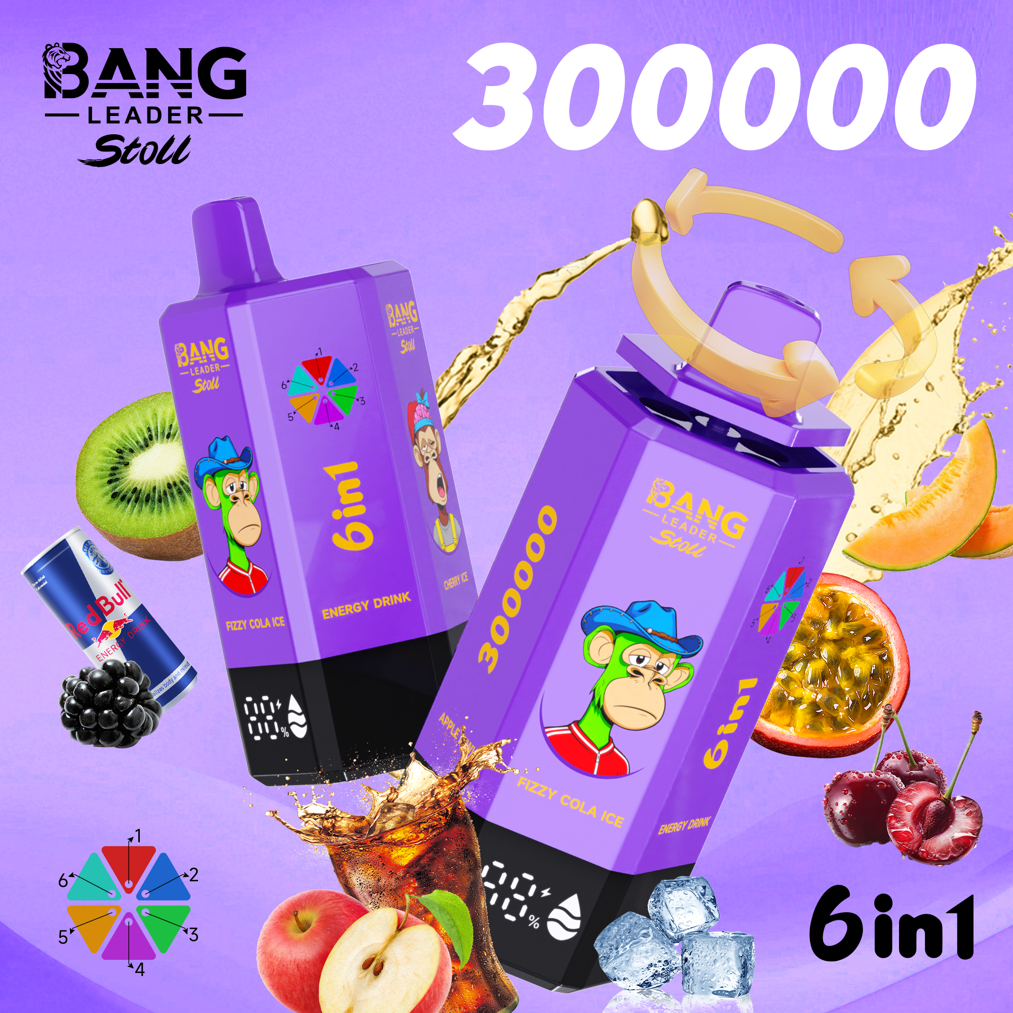 BANG LEGEND 300000 Puffs 6 in1 Flavor Disposable Vape