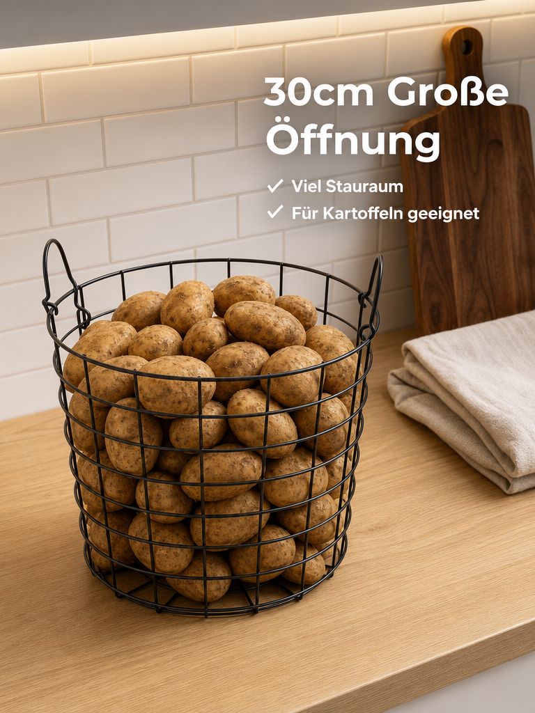 Aufbewahrungskorb aus Schmiedeeisen