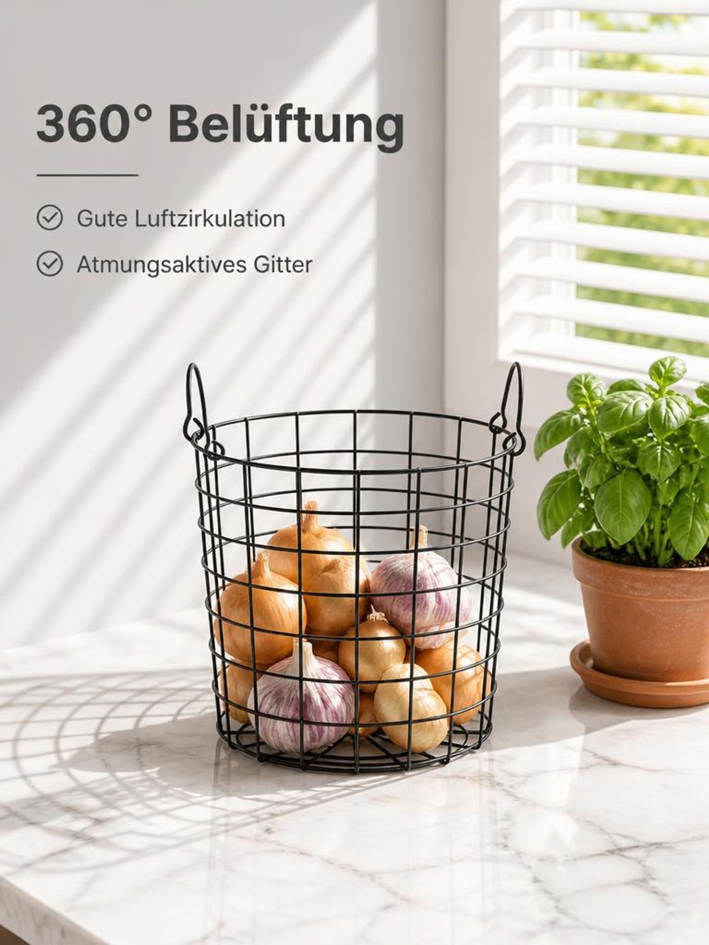 Aufbewahrungskorb aus Schmiedeeisen