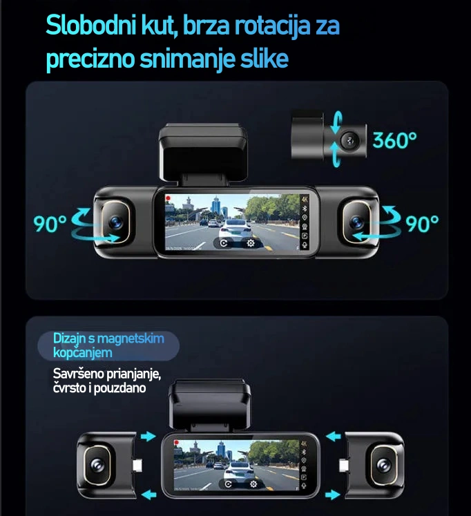 Garmin G980 kamera za automobil s umjetnom inteligencijom i glasovnim upravljanjem, četiri kamere, panoramskim pogledom od 360°, 4K Ultra HD noćnim vidom i GPS praćenjem