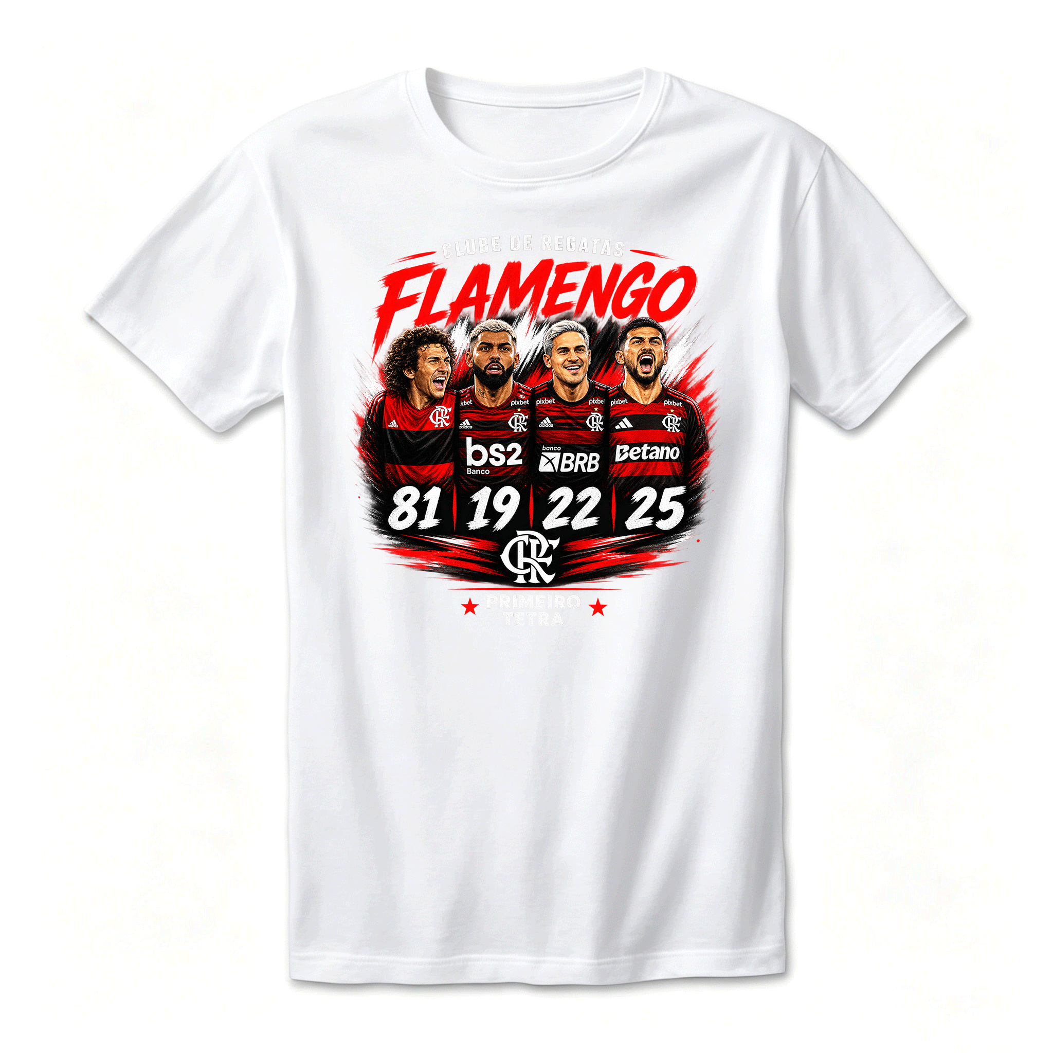 Camiseta Drop Shoulder 100% Algodão Oversized Estampa Futebol Rubro-Negro Ídolos e Títulos, Preta e Branca, Unissex, Estilo Torcida e Streetwear, Caimento Solto e Confortável, Tamanhos P ao GG,Flamengo, Mengão, Rubro‑Negro, Tetra, Torcedor