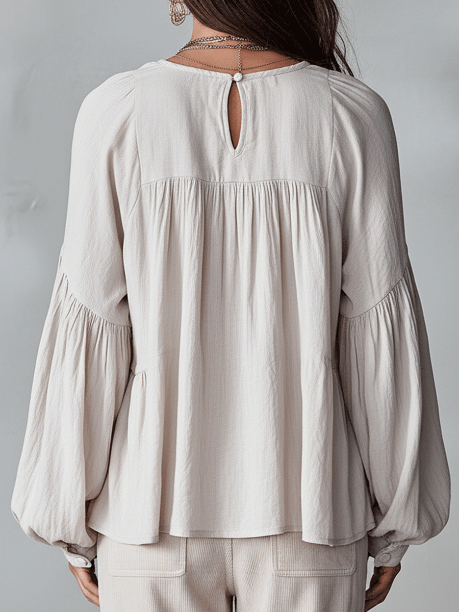 Airy Vintage-Inspired Ruffle Soft Ruffle Bohemian Blouse🎁 Buy 2 Free Shipping!