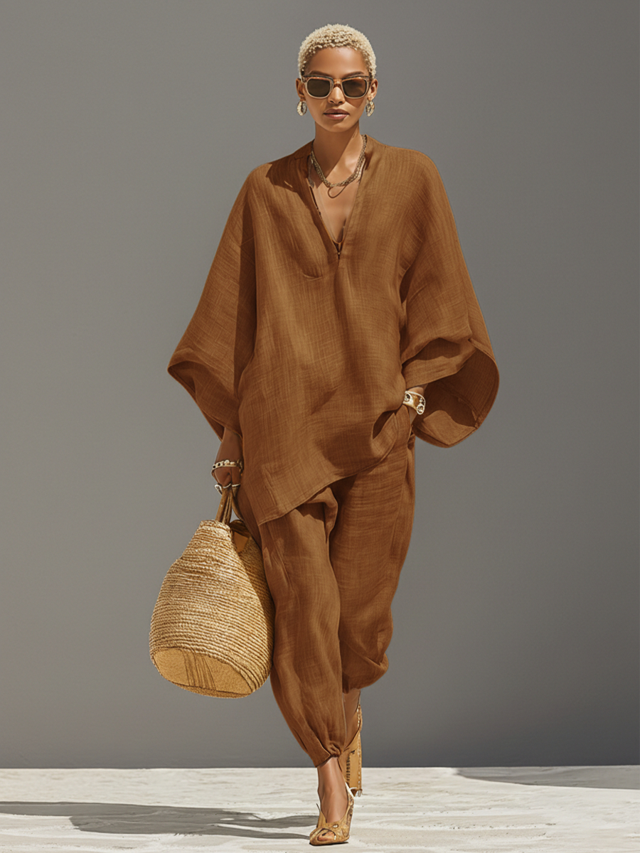 2026 Women's Neutral Linen Set