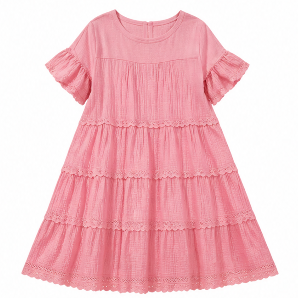 – Sundara™ Tiered Lace Midi Dress with Hidden Pockets
