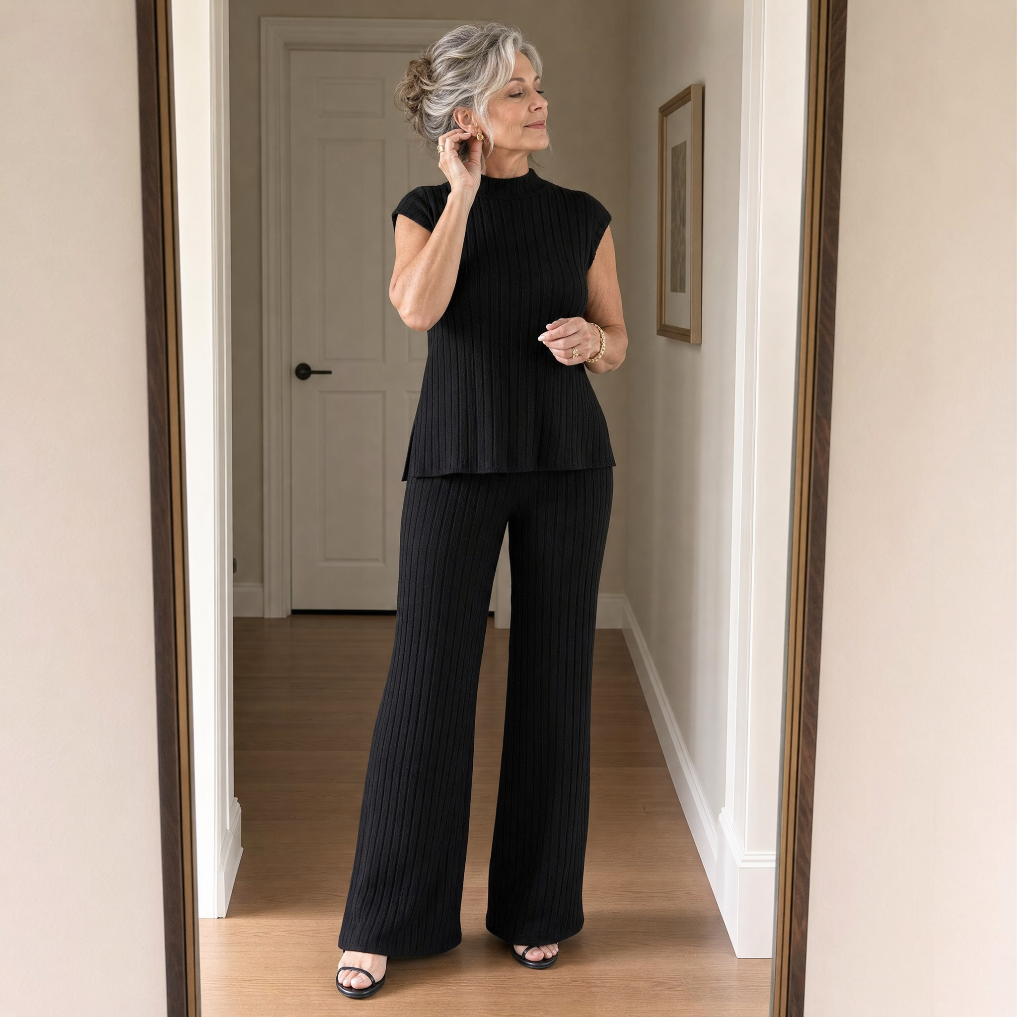– Selmira™ – Ribbed Knit Two-Piece Set
