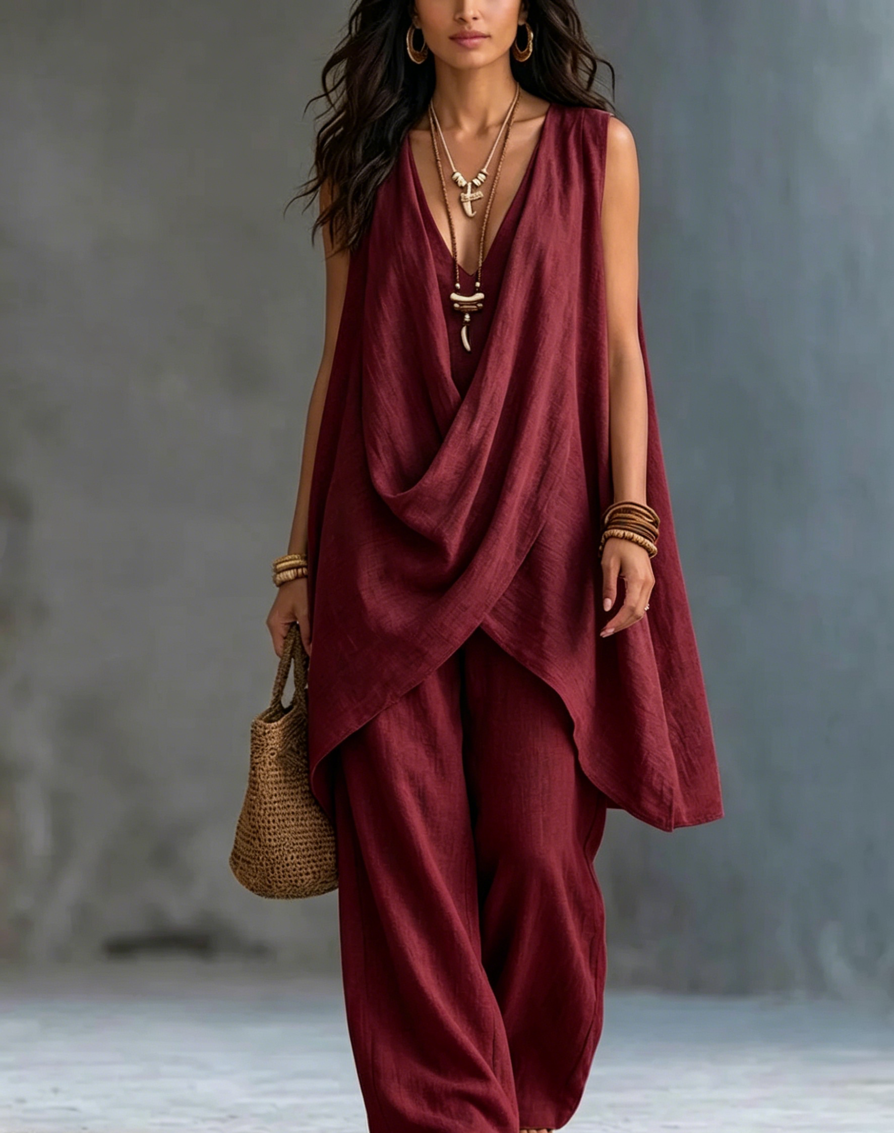 Women's Bohemian Style Loose Cotton And Linen Set™