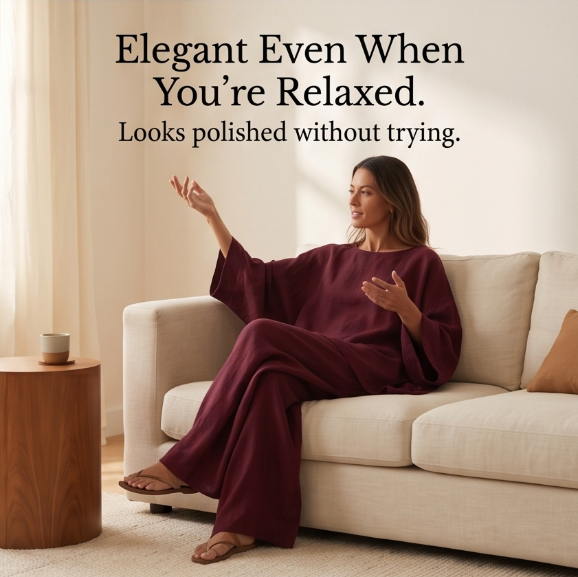 – Lunavia™ – Flowy Batwing Top and Wide Leg Pants Set
