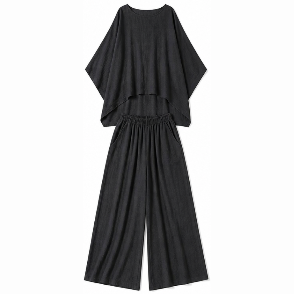 – Lunavia™ – Flowy Batwing Top and Wide Leg Pants Set