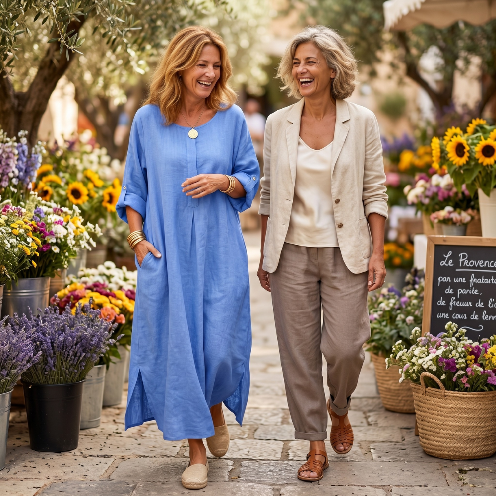 – Lunavia™ – Flowy Linen-Style Maxi for Everyday Elegance