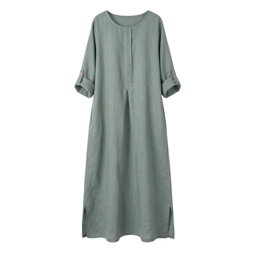 – Lunavia™ – Flowy Linen-Style Maxi for Everyday Elegance