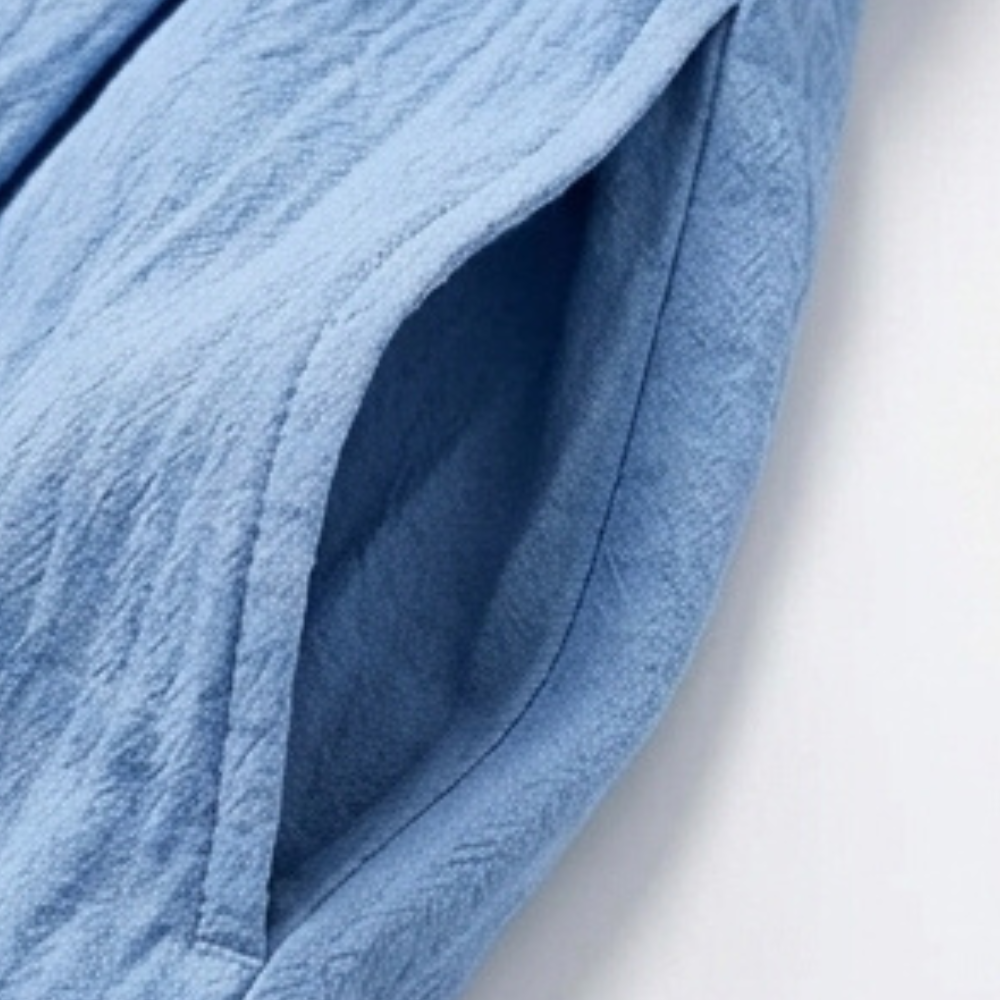 – Elara™ – Soft Cotton Midi Dress with Pockets