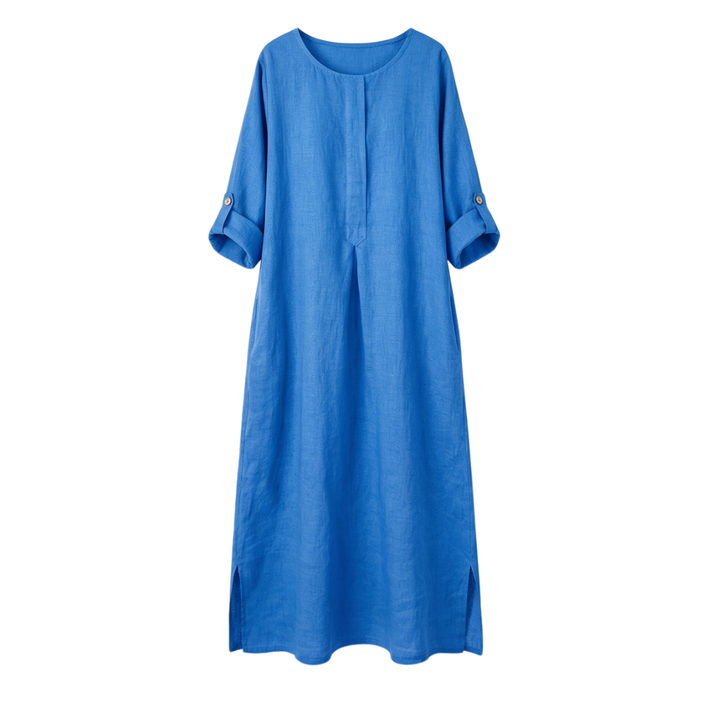 – Lunavia™ – Flowy Linen-Style Maxi for Everyday Elegance