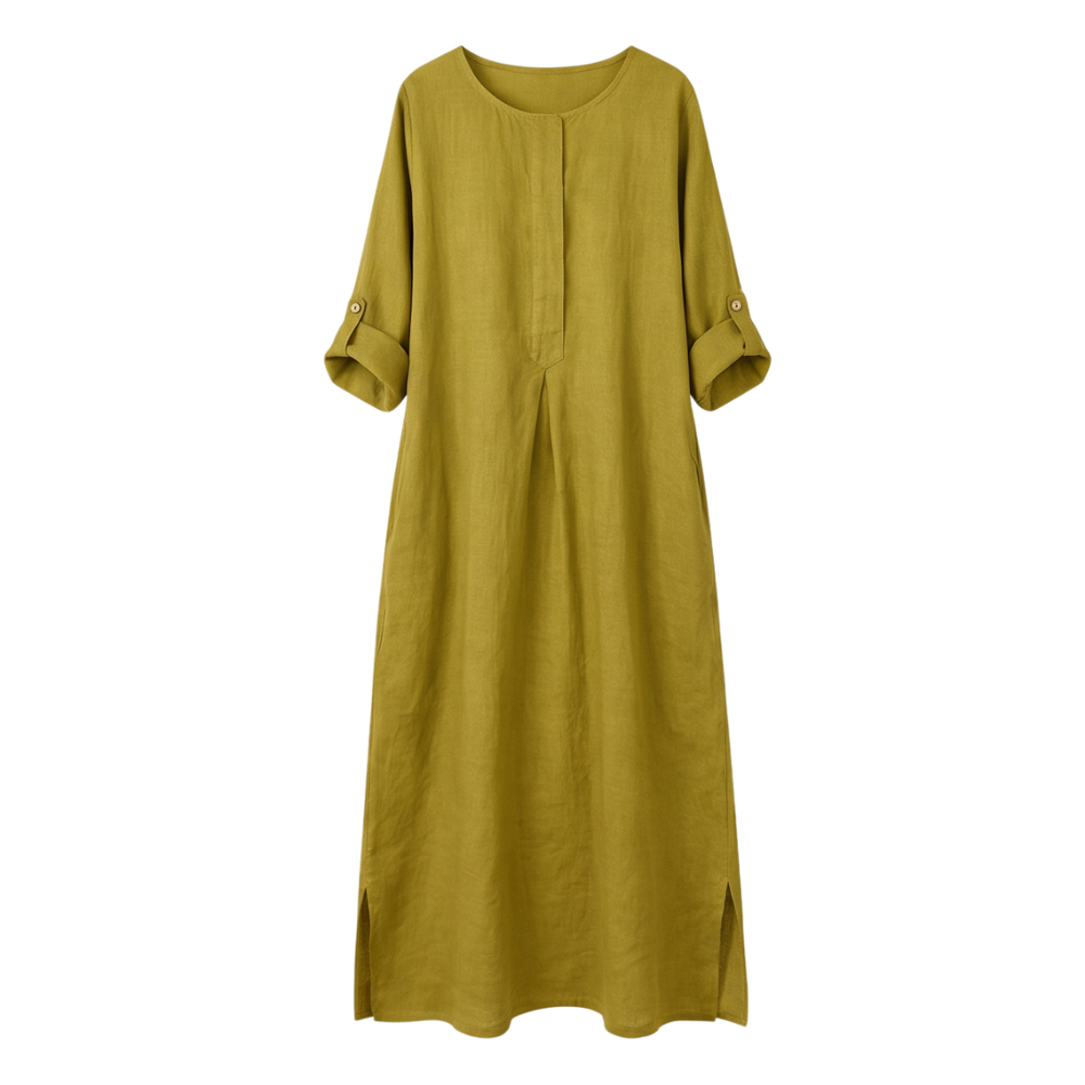 – Lunavia™ – Flowy Linen-Style Maxi for Everyday Elegance