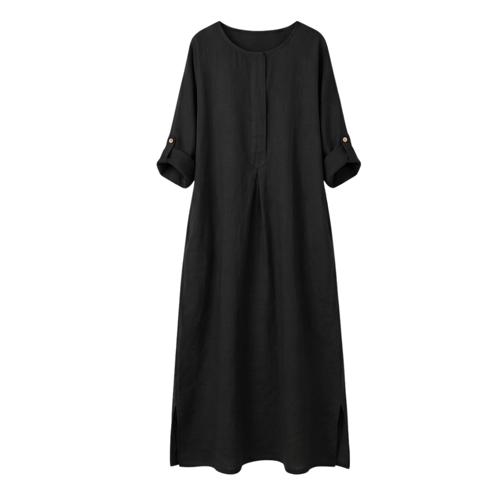 – Lunavia™ – Flowy Linen-Style Maxi for Everyday Elegance