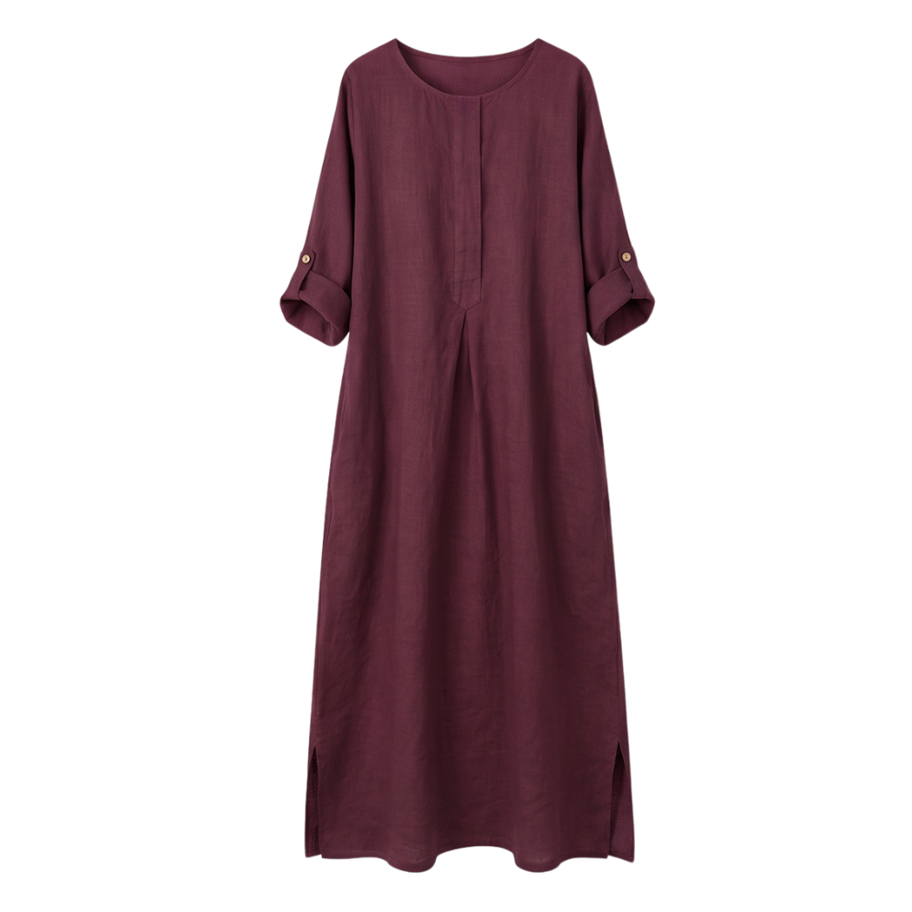– Lunavia™ – Flowy Linen-Style Maxi for Everyday Elegance