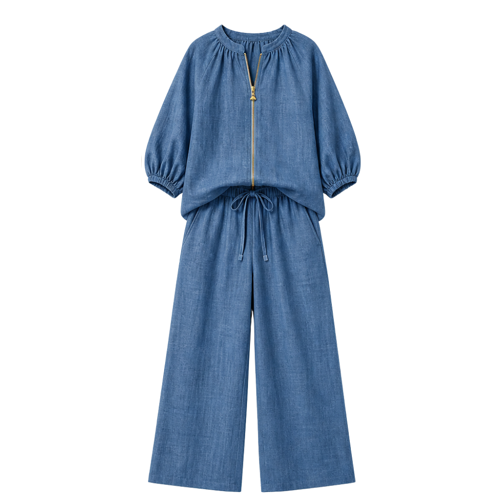 – Veluna™ – 2-Piece Set with Gold Zip
