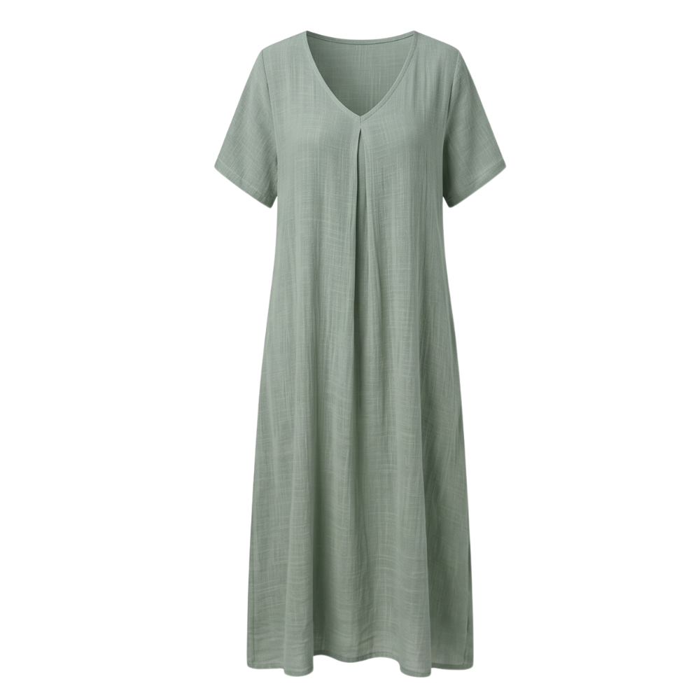 – Lunessa™ – Breezy Cotton Linen Summer Dress
