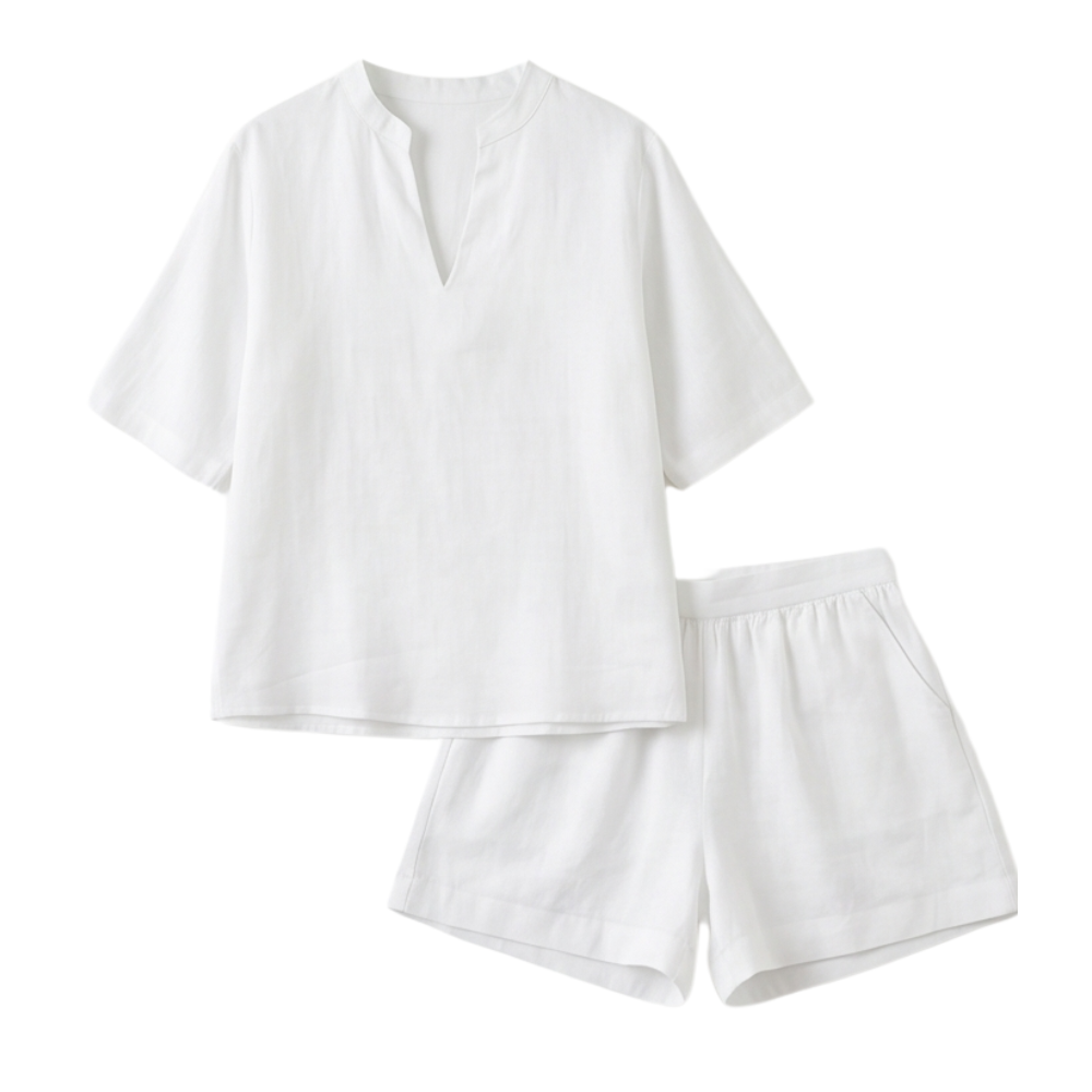 – Veluna™ – Breezy V-Neck Summer Set