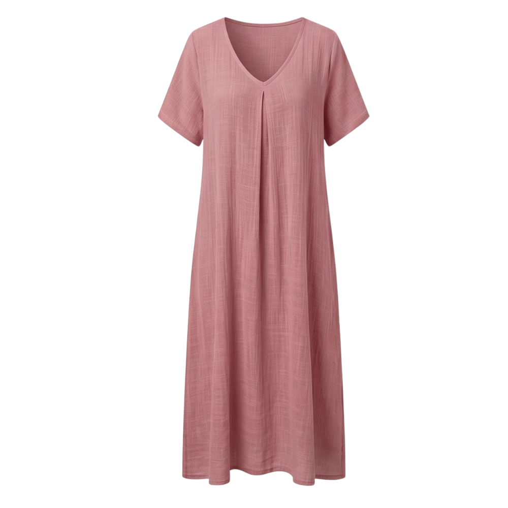 – Lunessa™ – Breezy Cotton Linen Summer Dress