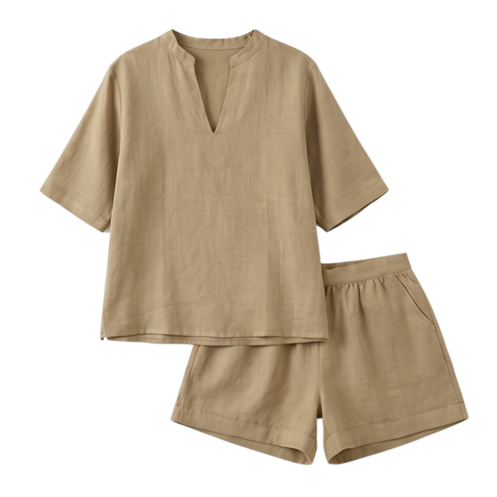 – Veluna™ – Breezy V-Neck Summer Set