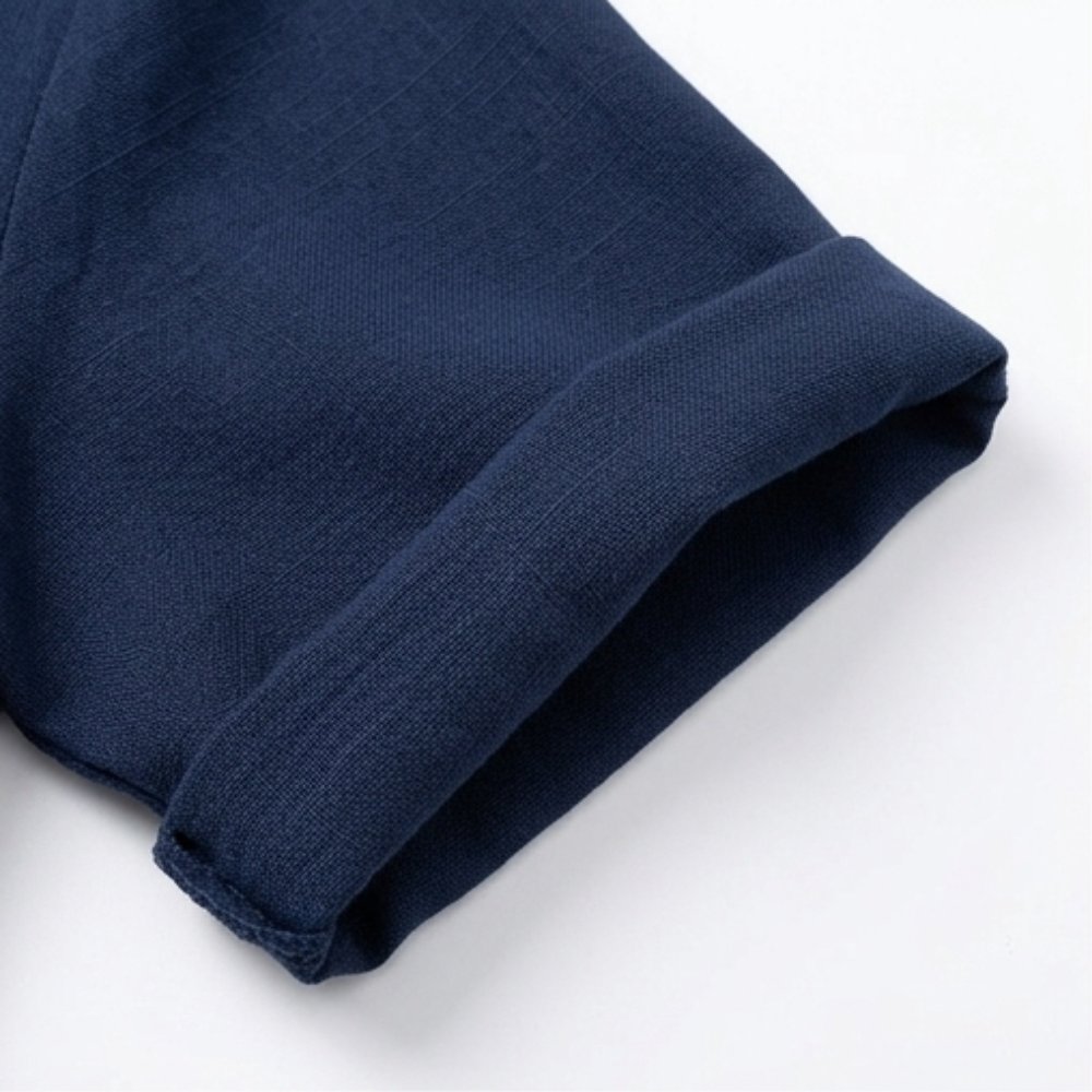 – Wovena™ – Breezy V Neck Blouse with Curved Hem