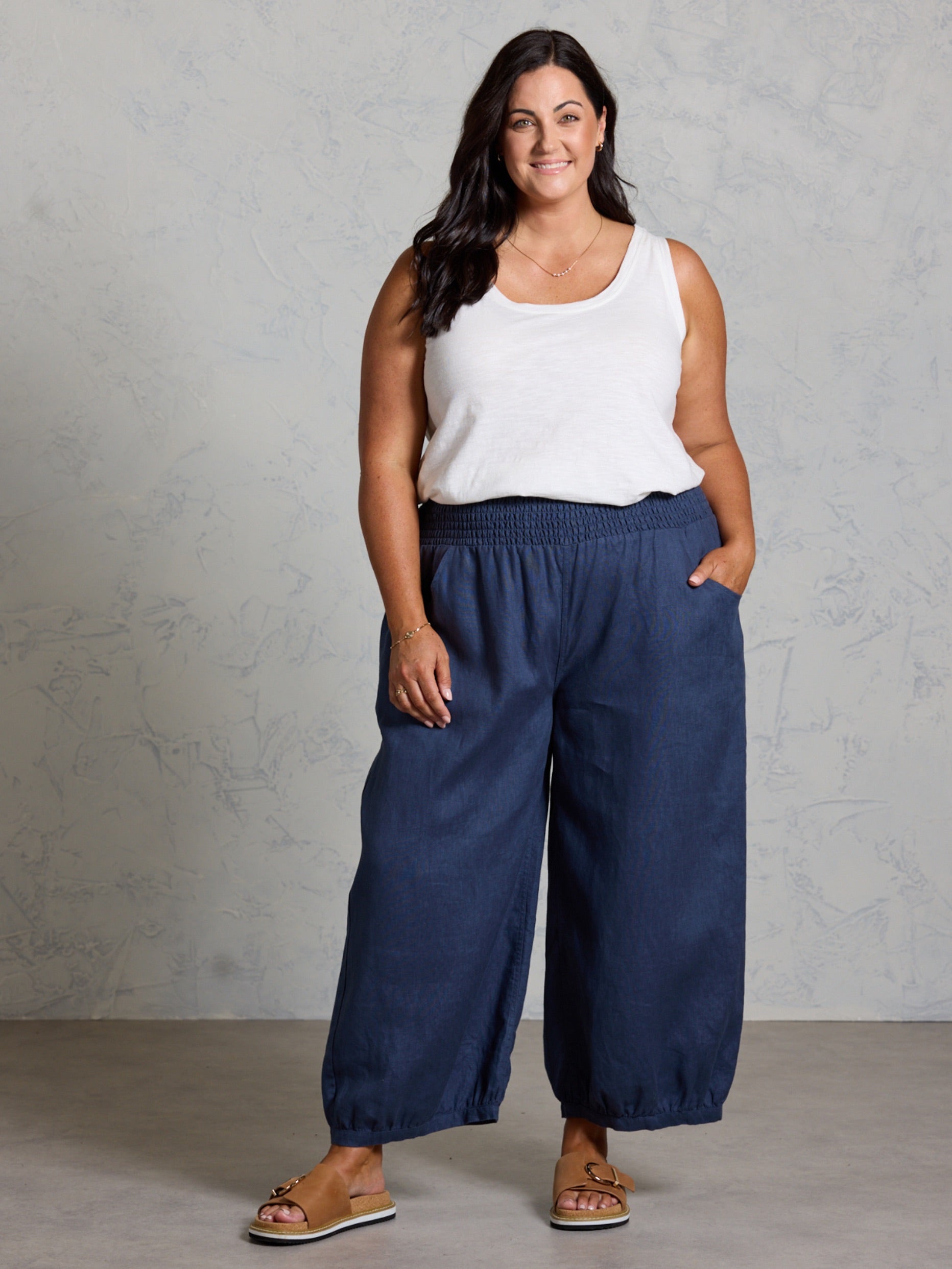 – Linen Pants - Made of 100% linen-breathable and comfortable