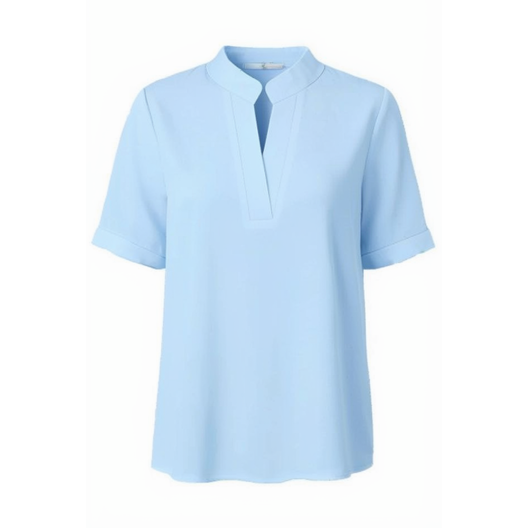 – Lunavia™ – Notch V-Neck Blouse for Effortless Style