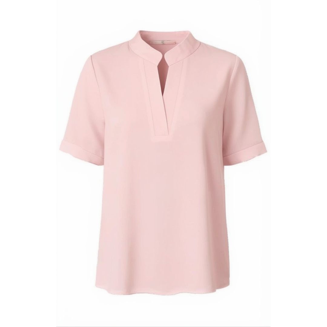 – Lunavia™ – Notch V-Neck Blouse for Effortless Style