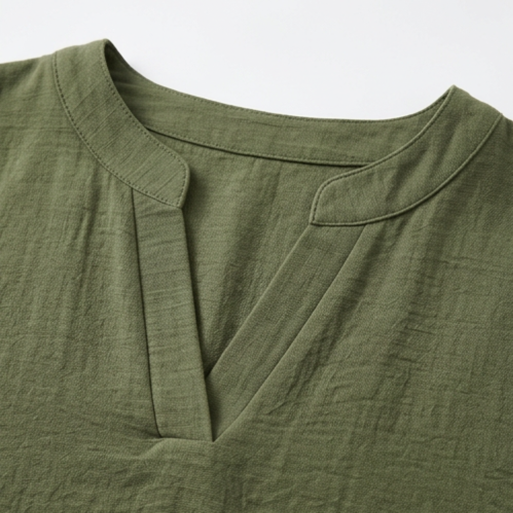 – Solenne™ Soft Drape V-Neck Blouse for Everyday Wear