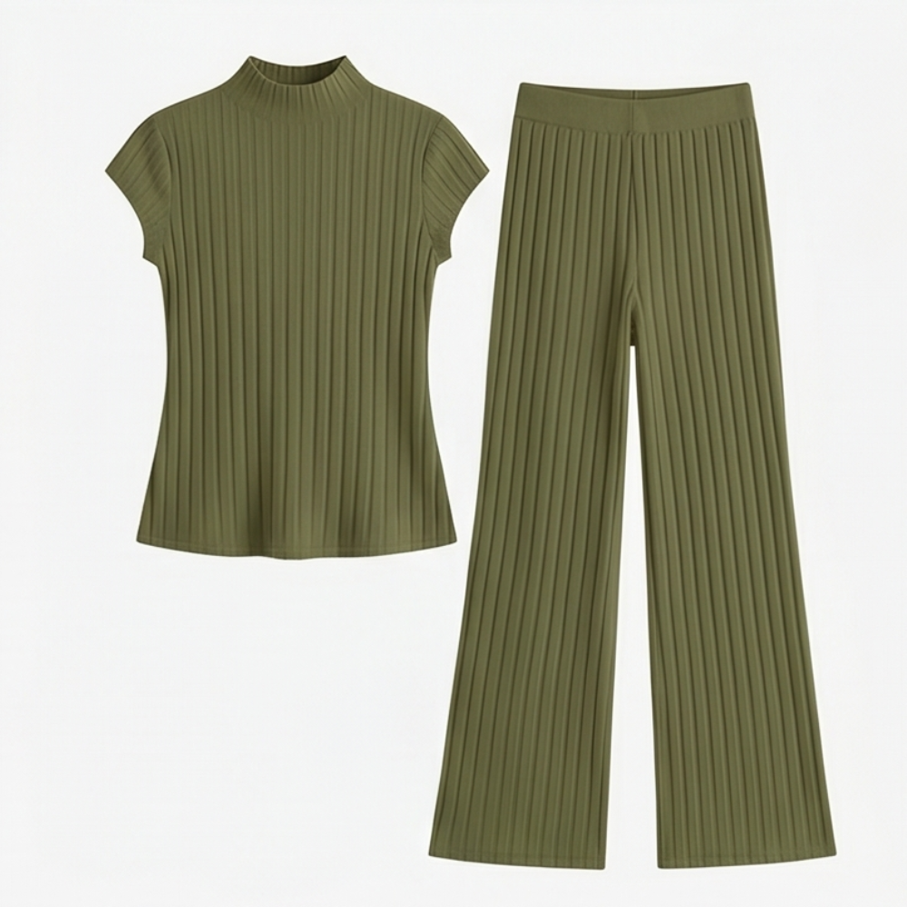 – Selmira™ – Ribbed Knit Two-Piece Set