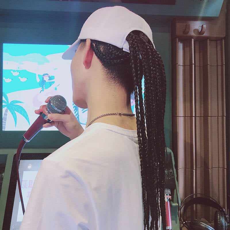 Hip-Hop Punk Baseball Cap with Braided Dreadlock Wig – Adjustable Snapback