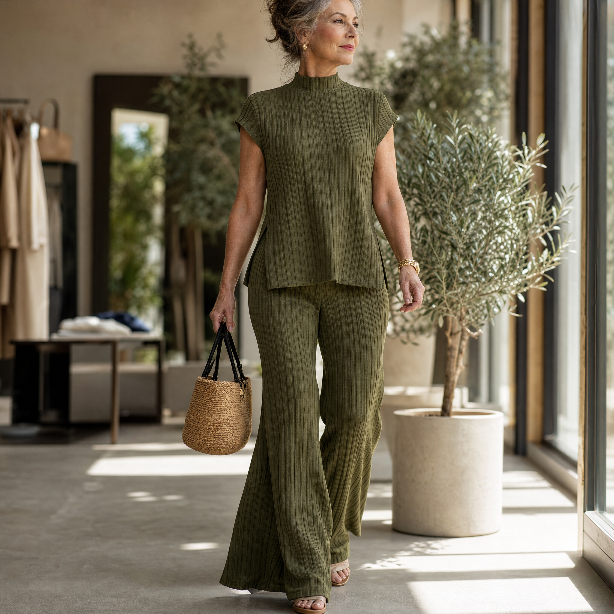 – Selmira™ – Ribbed Knit Two-Piece Set