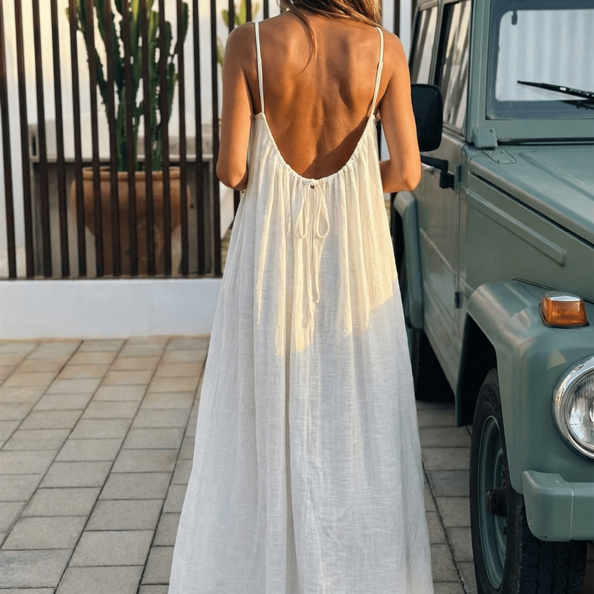 – Soleia™ Flowy Open Back Summer Maxi Dress