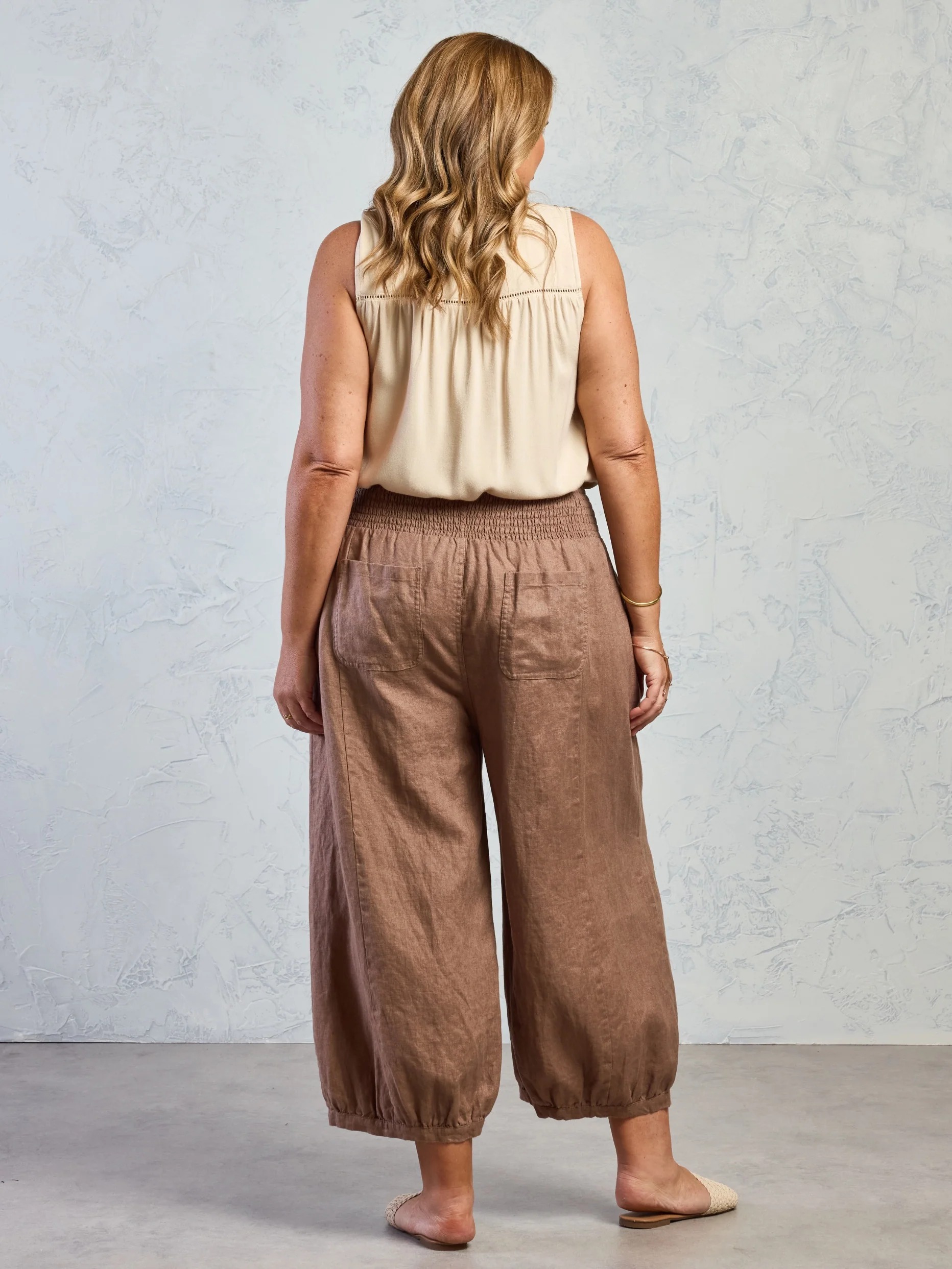 – Linen Pants - Made of 100% linen-breathable and comfortable